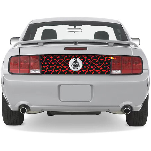 Rear Trunk Ford Mustang GT Vinyl Stickers Decals Graphics 2
