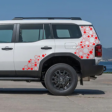 Toyota Land Cruiser Six-knot Honeycomb Side Doors Rear Decals Vinyl Stickers Graphic
 2