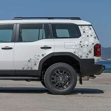 Honeycomb Side and Rear Quarter Vinyl Decals for Toyota Land Cruiser 2024 _3