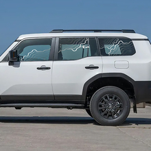 Toyota Land Cruiser Topographic Window Side Decals Vinyl Stickers Graphic
 3