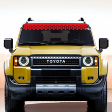 Toyota Land Cruiser Windshield Decal Honeycomb Vinyl Stickers Graphic
 3