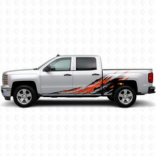 Distressed Splash Door & Bedside Vinyl Stripes for Chevrolet Silverado 1500 K2XX 2014-2019_2