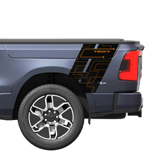 Geometric Style Rear Fender Stripes Vinyl Decals Kit for Dodge Ram 1500 REV_3