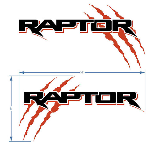 Bedside Claw Vinyl Decal Sticker for Ford F-150 Raptor