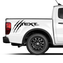 Claws and Custom Text Bedside Vinyl Decal Kit for Musclecar truck power truck_2