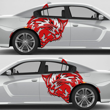 Wildcat Style Side Vinyl Decals Set for Dodge Challenger or Charger_2