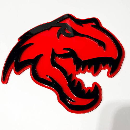Dinosaur T-Rex TRX 3D Badge - Custom Fender Grille Tailgate Badges Emblem
 1