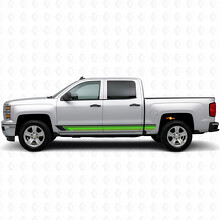 Vintage Band Door & Rocker Panel Vinyl Stripes for Chevrolet Silverado 1500 K2XX 2014-2019_3