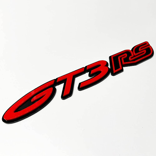 GT3 RS 3D Badge – Custom Fender Tailgate Front Grille Badges Emblem for Porsche GT3 RS