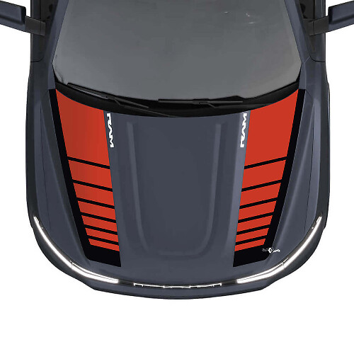 Hood Stripes Vinyl Decals Stickers Graphics for Dodge Ram 1500 REV