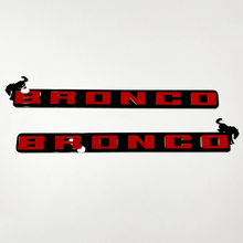 Bronco Fender Front Grille Badges Tailgate Emblem 3D Badge Black vs Red
 2
