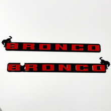 Bronco Fender Front Grille Badges Tailgate Emblem 3D Badge Black vs Red
 5