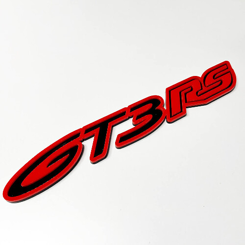 GT3 RS 3D Badge – Custom Fender Tailgate Front Grille Badges Emblem for Porsche GT3 RS
