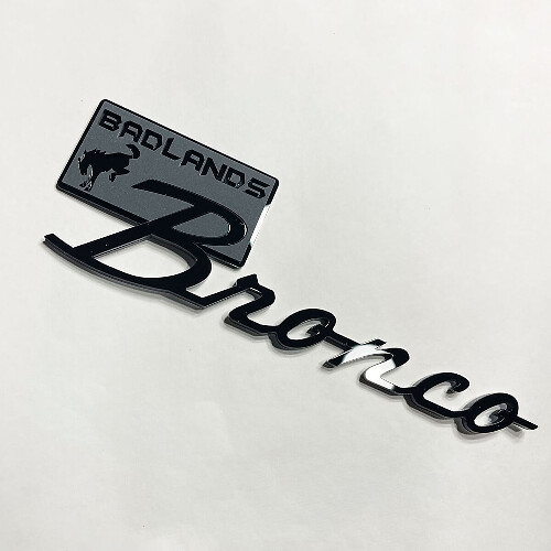 Wing Badges Tailgate Emblem 3D Badge 3 for Bronco Badlands