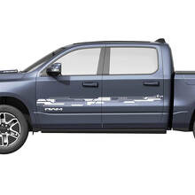 Geometric Abstract Side Doors Stripes Vinyl Decals Stickers Graphics for Dodge Ram 1500 REV 2