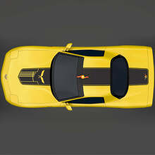  Jake Skull Style Hood Roof Trunk Stripes Vinyl Decal Kit for Chevy Corvette C5_2