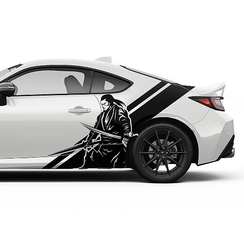 Japan Samurai Side Stripes Vinyl Decals Kit for Toyota GR86 and Supra