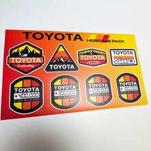 Toyota High Mileage Heritage Retro Vintage Old Style Sticker Pack Decals Graphics
 2