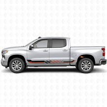 Checkered Racing Door & Rocker Panel Vinyl Stripes for Chevrolet Silverado 1500 T1XX 2019-2026_2