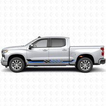 Checkered Racing Door & Rocker Panel Vinyl Stripes for Chevrolet Silverado 1500 T1XX 2019-2026_3