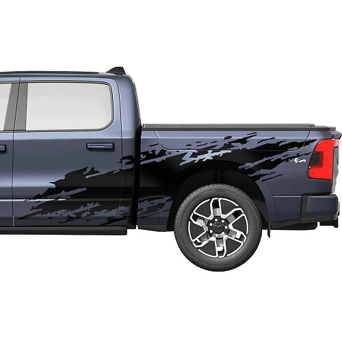 Splash Side Doors Truck Vinyl Decals Stickers Graphics for Dodge RAM 1500 REV
