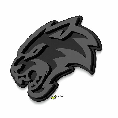 Custom 3D Badge WildCat Wing Badges Tailgate Emblem Front Grille Badge for Dodge like Hellcat