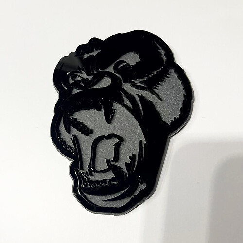 Custom 3D Badge Angry Gorilla Fender Tailgate Front Grille Badges Emblem
 1
