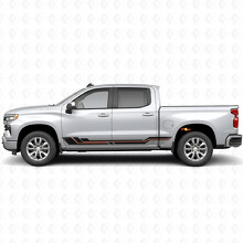 Parallel Accent Door & Rocker Panel Vinyl Stripes for Chevrolet Silverado 1500 T1XX 2019-2026_2