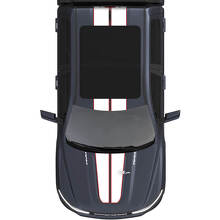 Hood and Roof Dual Central Stripes for Dodge RAM 1500 REV Vinyl Decals Stickers Graphics 3
 2