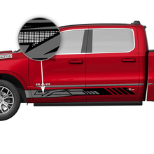 Geometric Perforated Stripes Side Vinyl Decal Kit for Dodge Ram 1500 Tungsten_2
