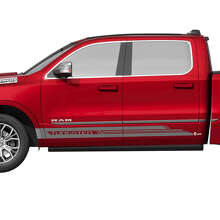 Lettering Side Rocker Panel Stripes Vinyl Decals Stickers Graphics for Dodge RAM 1500 TUNGSTEN 2