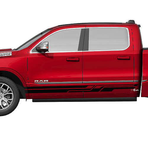 Accent Stripes Side Door Vinyl Decal Sticker for RAM 1500 Tungsten