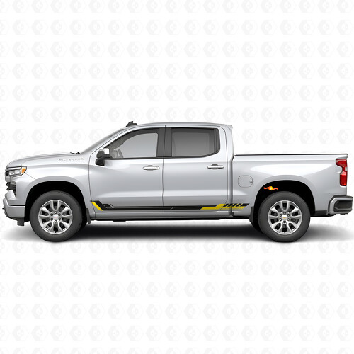 Racing Line Door & Rocker Panel Vinyl Stripes for Chevrolet Silverado 1500 T1XX 2019-2026_1