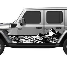 Camo Mountains Side Doors Vinyl Decal Kit for Jeep Wrangler_3