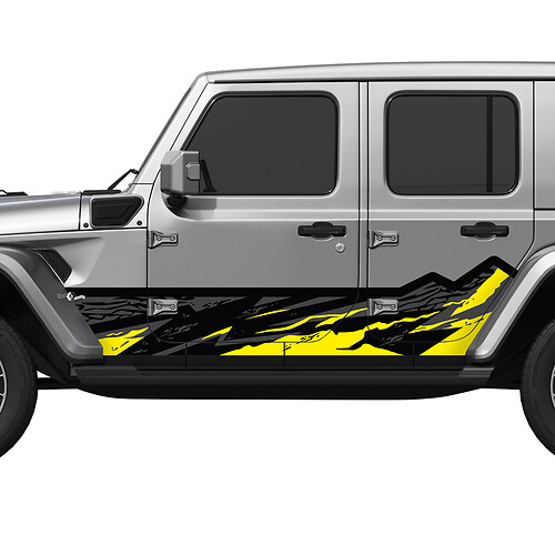Camo Mountains Splash Wrap Side Doors Vinyl decal sticker fit Jeep Wrangler
 1