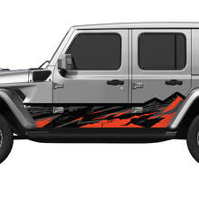 Camo Mountains Splash Wrap Side Doors Vinyl decal sticker fit Jeep Wrangler
 2