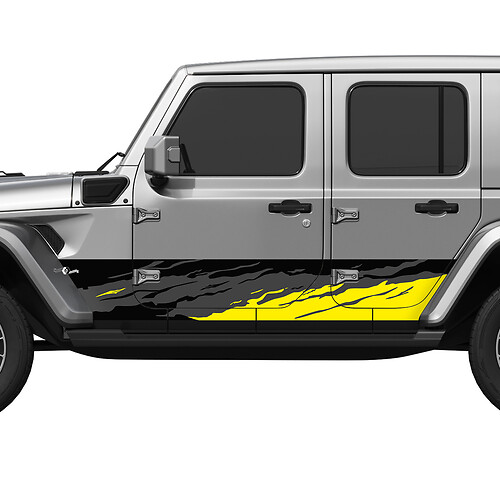 Camo Splash Wrap Side Doors Vinyl decal sticker fit Jeep Wrangler 2
 1