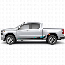 Retro Mountain Wave Door & Rocker Panel Vinyl Stripes for Chevrolet Silverado 1500 T1XX 2019-2026_2