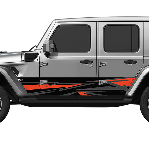 Camo Splash Wrap Side Doors Vinyl decal sticker fit Jeep Wrangler 4
 1