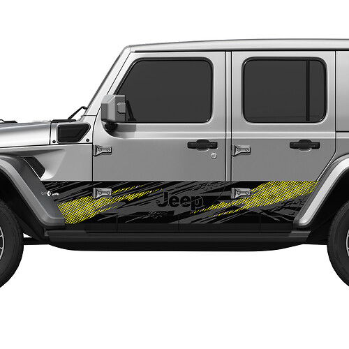 Camo Splash Wrap Side Doors Vinyl decal sticker fit Jeep Wrangler 5
 1