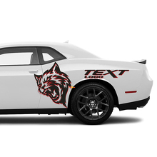 Wildcat Custom Text Side Vinyl Decals Kit for Dodge Challenger Charger _2