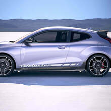 2x Door Veloster Side Racing Stripes Vinyl Stickers Decal fit to Hyundai Veloster 2