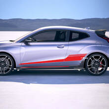 2x Door Side Strobe Racing Stripes Vinyl Stickers Decal fit to Hyundai Veloster
 3