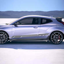 2x Door Side Racing Stripes Vinyl Stickers Decal suitable for Hyundai Veloster 2