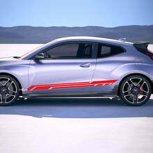 2x Door Side Racing Stripes Vinyl Stickers Decal suitable for Hyundai Veloster 3