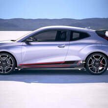 Side Racing Stripes Vinyl Stickers Decal For Hyundai Veloster 3