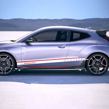 Side Racing Strobe Stripes Vinyl Stickers Decal fit to Hyundai Veloster
 3