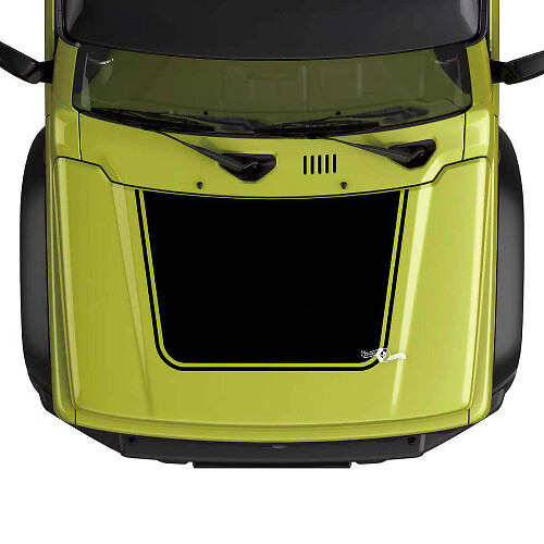 Blackout Outline Hood Vinyl Decal for Suzuki Jimny