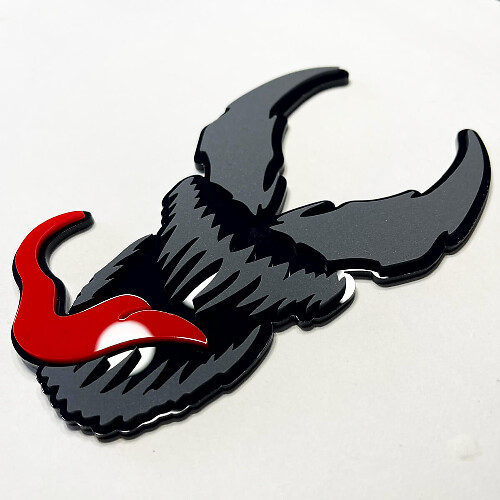 Custom Venom-Style 3D Car Badge Emblem for Fender, Tailgate or Grille