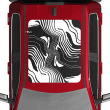 Topographic Map Moonroof Vinyl Decals for Dodge RAM 1500 Tungsten_3